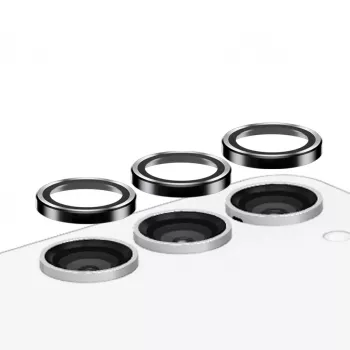 PanzerGlass Hoops kameras lēcu aizsargs Samsung Galaxy S23 FE melns izturīgs pret skrāpējumiem un triecieniem