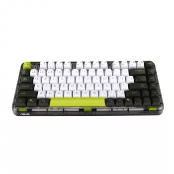 ASUS Jelly75 KD201 mehāniskā tastatūra, 75% izkārtojums, USB, RF bezvadu un Bluetooth, daudzkrāsu