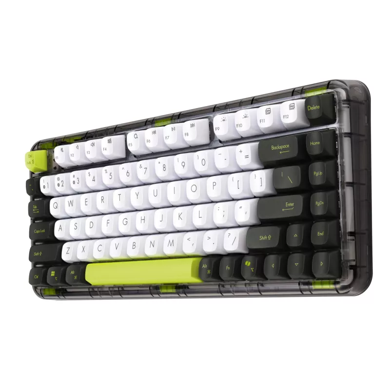 ASUS Jelly75 KD201 mehāniskā tastatūra, 75% izkārtojums, USB, RF bezvadu un Bluetooth, daudzkrāsu