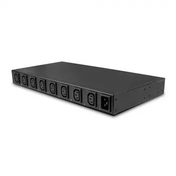 Lindy IPower Switch Pro 8 (jaudas pārvaldība caur IP), iekštelpām, C14 savienotājs, melns, tērauds, 8 maiņstrāvas rozetes, pārkaršanas aizsardzība