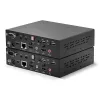 Lindy 100m Cat.6 Dual Head HDMI, USB un RS-232 pagarinātājs, Raidītājs un uztvērējs, Vadu, 100 m, Cat6, 1920 x 1080 pikseļi, Melns