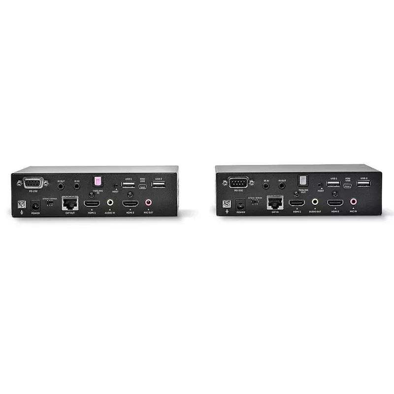 Lindy 100m Cat.6 Dual Head HDMI, USB un RS-232 pagarinātājs, Raidītājs un uztvērējs, Vadu, 100 m, Cat6, 1920 x 1080 pikseļi, Melns