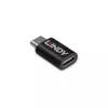 Lindy USB 3.2 Type C to C 100W datu bloķētājs, USB Type C, USB Type C, melns