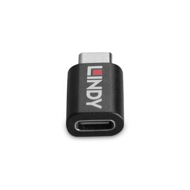 Lindy USB 3.2 Type C to C 100W datu bloķētājs, USB Type C, USB Type C, melns