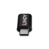 Lindy USB 3.2 Type C to C 100W datu bloķētājs, USB Type C, USB Type C, melns