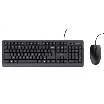 Trust TKM-250 tastatūra ar peli iekļauta Biroja USB QWERTZ vācu melna