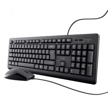 Trust TKM-250 tastatūra ar peli iekļauta Biroja USB QWERTZ vācu melna