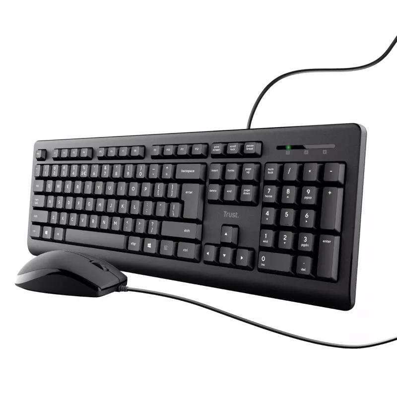 Trust TKM-250 tastatūra ar peli iekļauta Biroja USB QWERTZ vācu melna