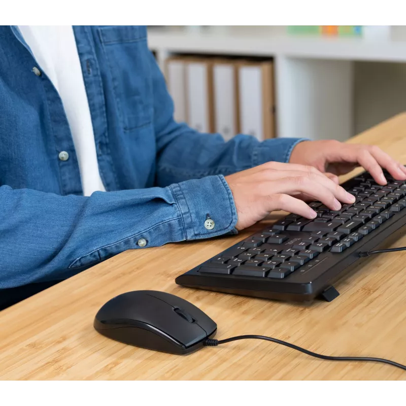 Trust TKM-250 tastatūra ar peli iekļauta Biroja USB QWERTZ vācu melna
