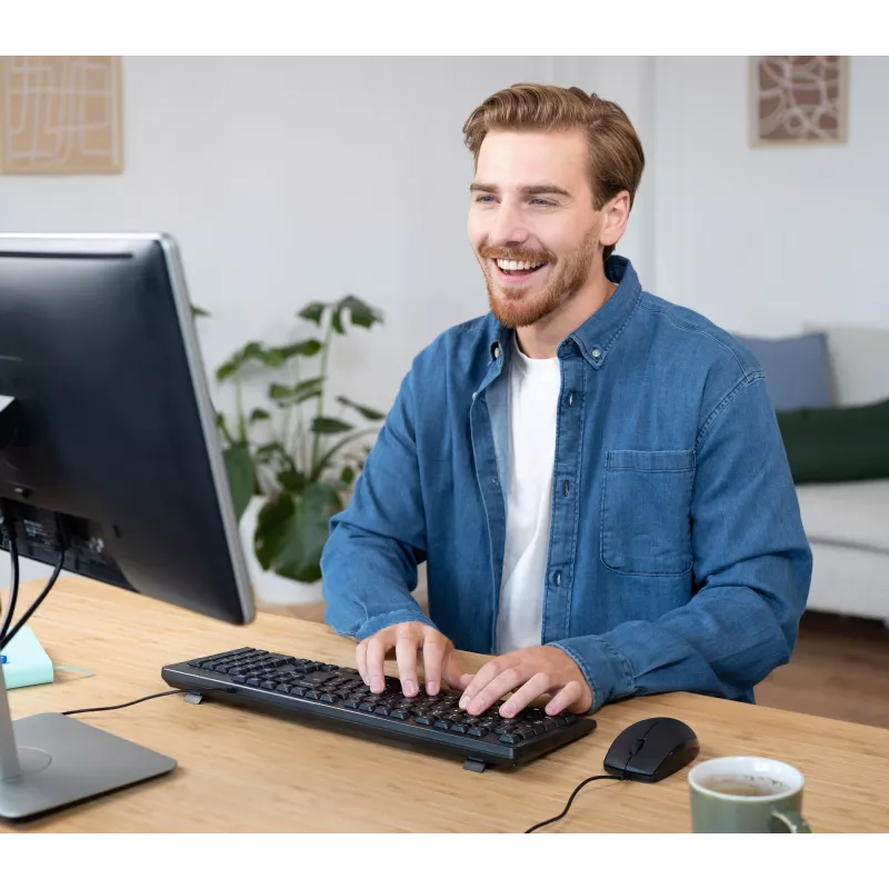 Trust TKM-250 tastatūra ar peli iekļauta Biroja USB QWERTZ vācu melna