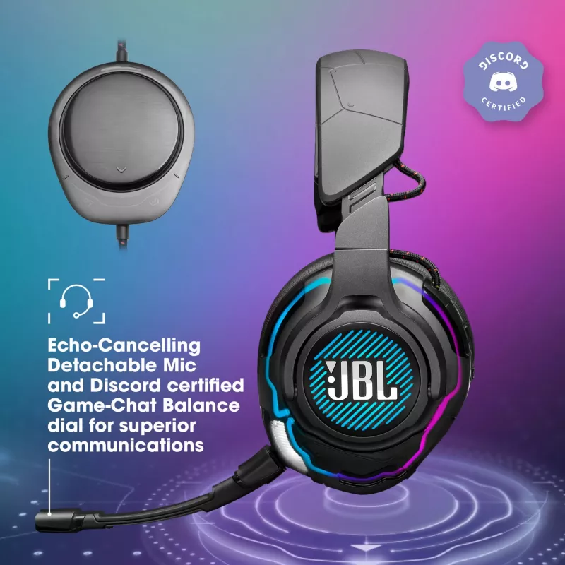 JBL Quantum One Melns, vadu, spēlēm, 20 - 20000 Hz, 526 g, austiņas, melnas