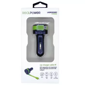 Mobilo ierīču lādētājs RealPower 257635 Universal Melns zaļa