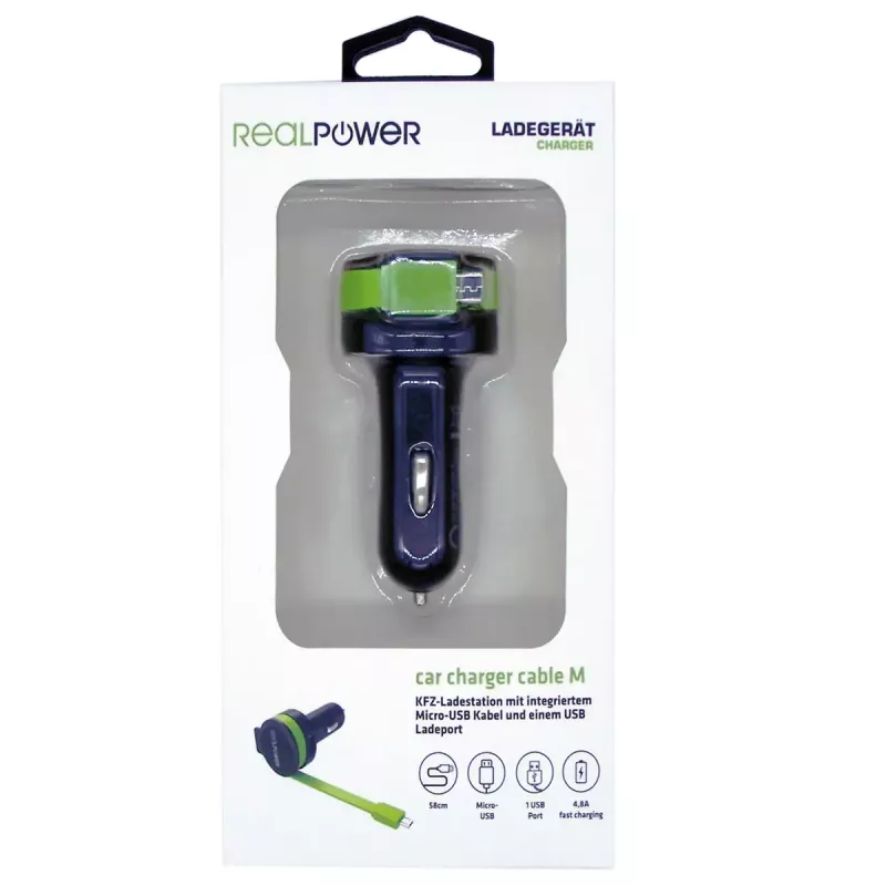 Mobilo ierīču lādētājs RealPower 257635 Universal Melns zaļa