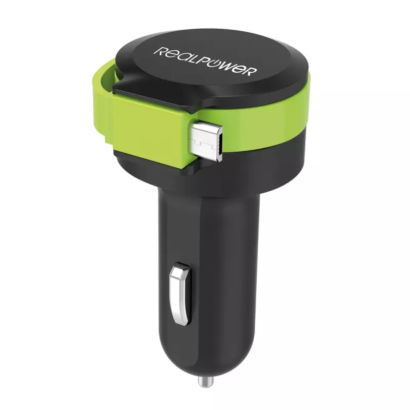 Mobilo ierīču lādētājs RealPower 257635 Universal Melns zaļa