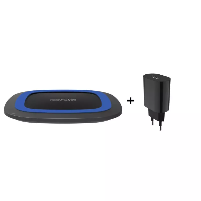 Charger Indoor RealPower FreeCharge-10 Smartphone Melns