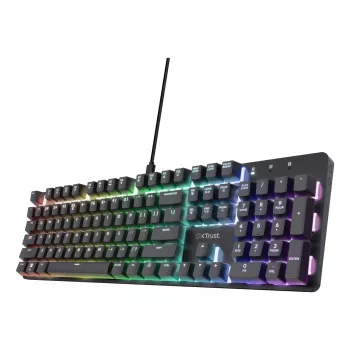 Spēļu tastatūra Trust GXT 871 Zora Mechanical USB RGB Melns
