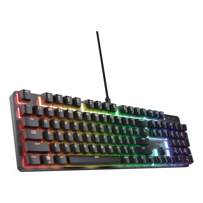 Spēļu tastatūra Trust GXT 871 Zora Mechanical USB RGB Melns