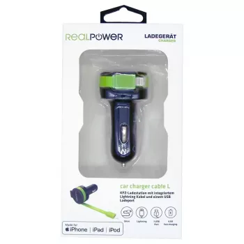 Mobīlo ierīču lādētājs RealPower 257637 Universāls Melns Zaļš