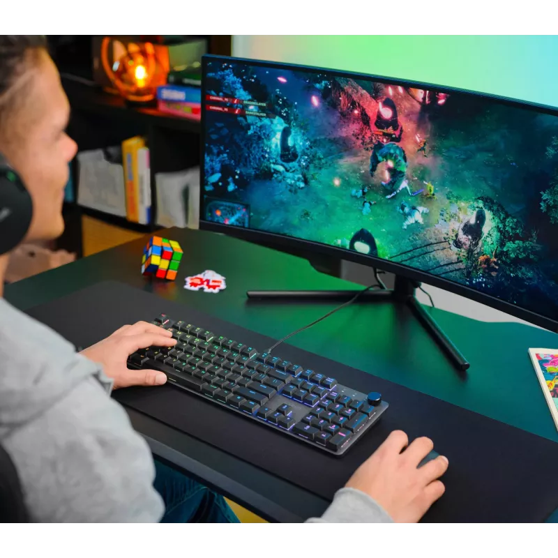 Spēļu tastatūra Trust GXT 866 Torix mehāniska USB QWERTZ melna