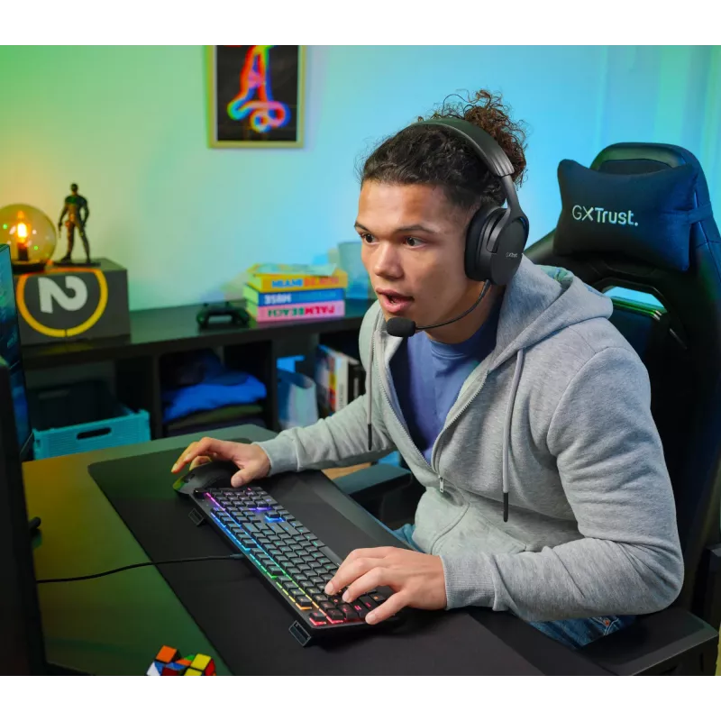 Spēļu tastatūra Trust GXT 866 Torix mehāniska USB QWERTZ melna