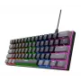 Trust GXT 867 Acira klaviatūra spēlēm USB QWERTZ vācu Melna Pelēka 60% mehāniski RGB