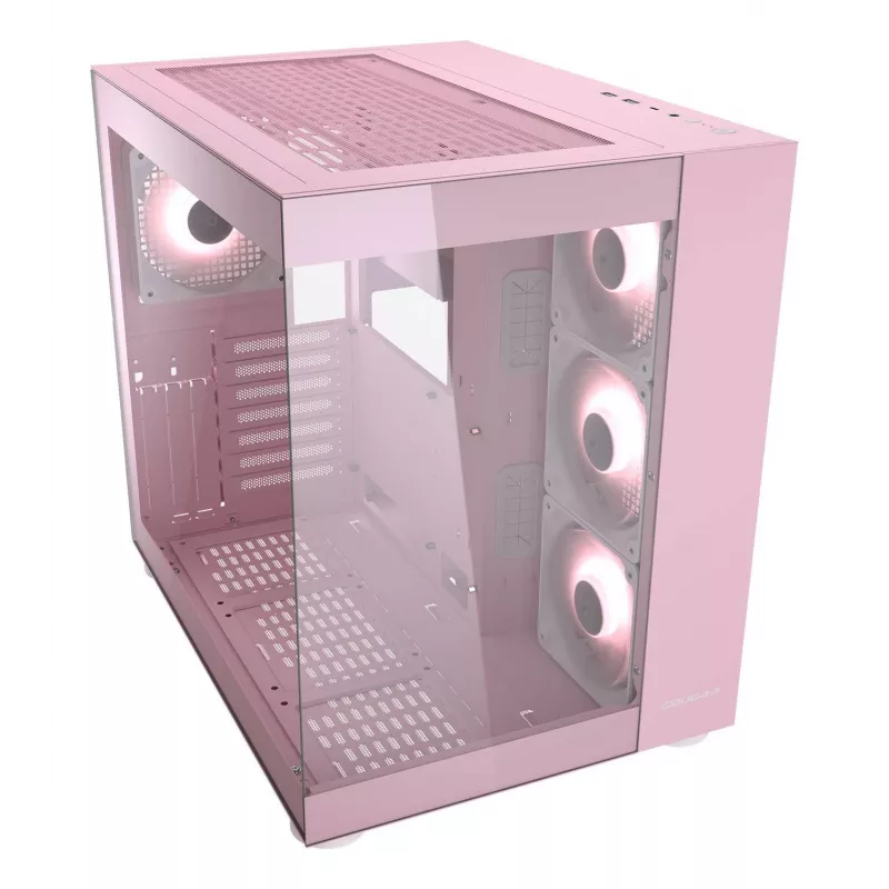 PC korpuss COUGAR Gaming FV150 RGB Midi Tower rozā krāsā