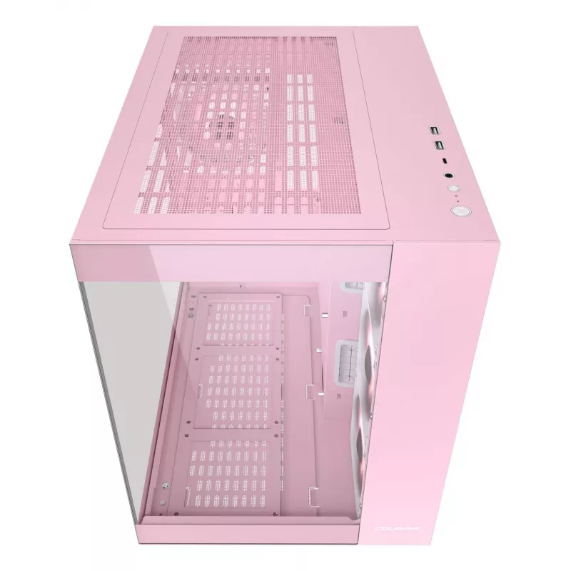 PC korpuss COUGAR Gaming FV150 RGB Midi Tower rozā krāsā