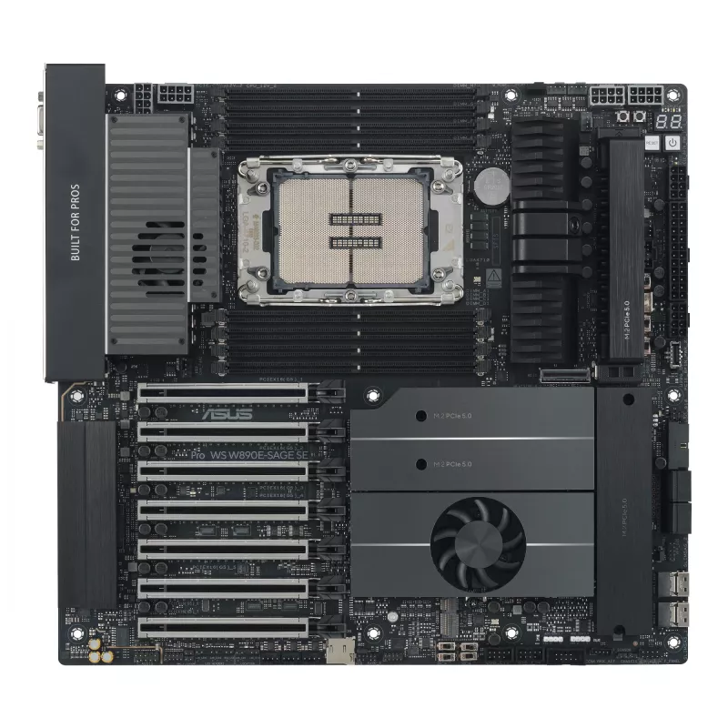 Mātesplate ASUS Pro WS W890E-SAGE SE — Intel W890, LGA 4710-2, EEB, 8x DIMM DDR5, astoņkanālu, 10GbE