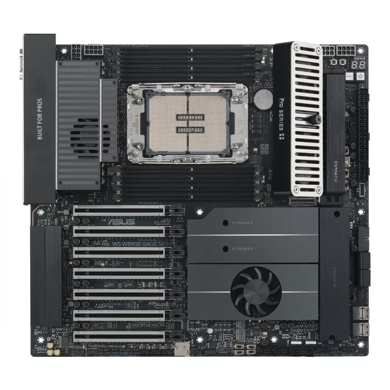 Mātesplate ASUS Pro WS W890E-SAGE SE — Intel W890, LGA 4710-2, EEB, 8x DIMM DDR5, astoņkanālu, 10GbE