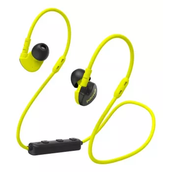 Hama Freedom Athletics III austiņas, bezvadu, auss āķis, ievietojamas, sporta, Bluetooth, melnas, dzeltenas