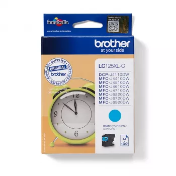 Brother LC-125XLC tintes kasetne 1 gab. Oriģināla ciānkrāsa