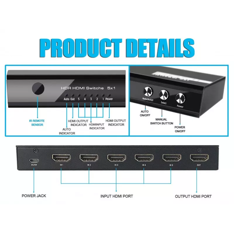 Equip 332726 video slēdzis HDMI