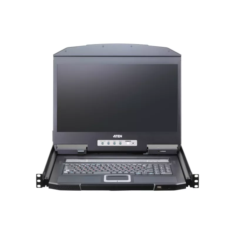 Rack konsole ATEN CL3116NX 47 cm (18,5 collu) LCD 1366x768 USB/PS2 VGA 1U Metāls/Plastmasa Melna