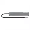 Manhattan USB-C dokstacija/hubs ar karšu lasītāju, pieslēgvietas (x5): HDMI, USB-A (x2) un USB-C (x2), ar strāvas piegādi (PD) 100 W – nepieciešams ārējs USB-C lādētājs (nav komplektā). Darbojas ar USB strāvu (ārējs strāvas adapteris nav nepieciešams), kad PD netiek izmantots.