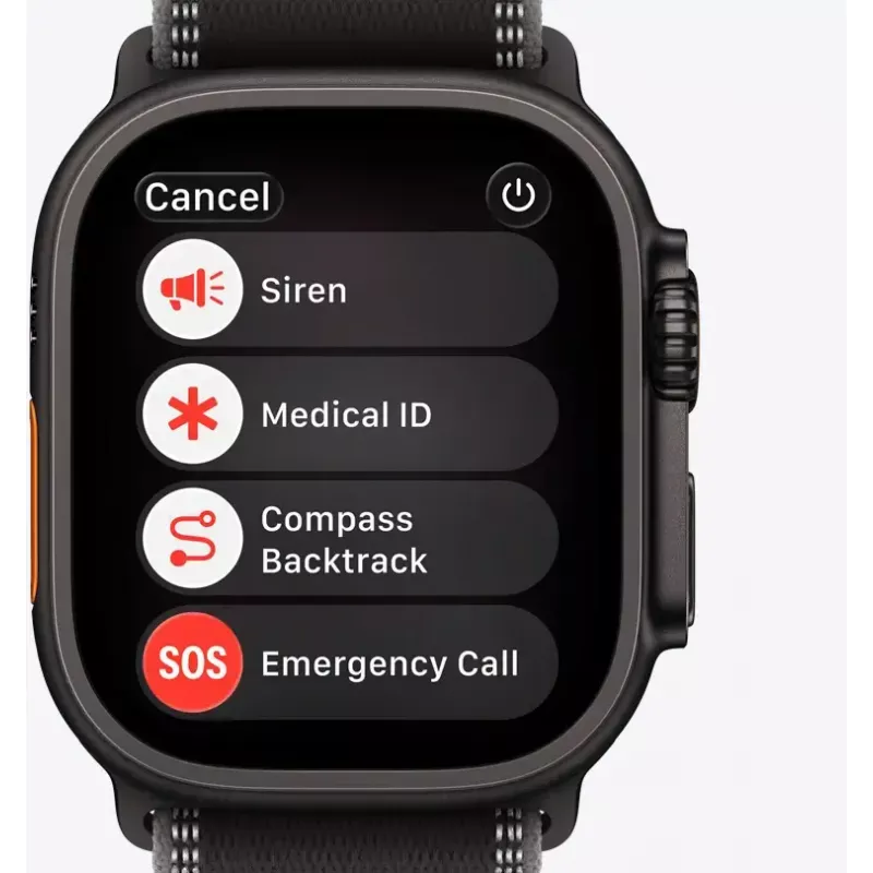 Apple Watch Ultra 3 GPS + Cellular 49mm Black Titanium Case ar Black Alpine Loop - Mazs