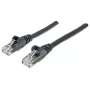 Intellinet tīkla ielāpu vads, Cat6, 0,5 m, melns, CCA, U/UTP, PVC, RJ45, zeltīti kontakti, bez aizķeršanās, ar uzmavu, mūža garantija