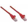 Intellinet tīkla komutācijas kabelis, Cat6, 2m, sarkans, CCA, U/UTP, PVC, RJ45, zeltīti kontakti, bez aizķeršanās, ar uzmavu, mūža garantija