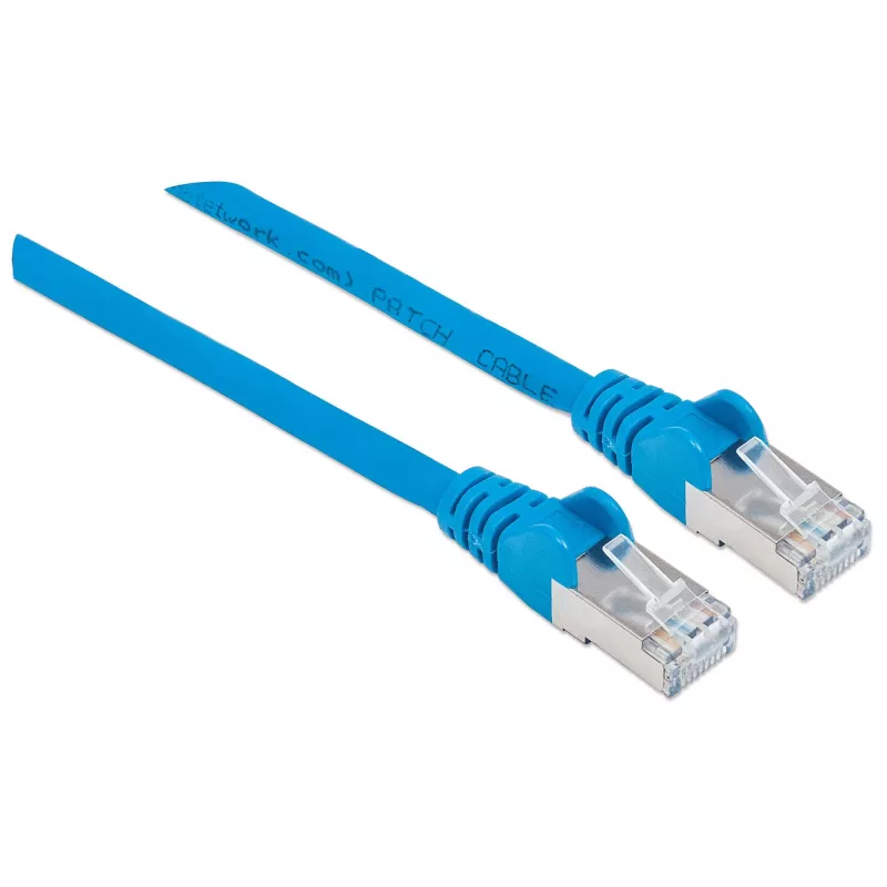 Intellinet tīkla kabelis, Cat6, 2m, zils, varš, S/FTP, LSOH / LSZH, PVC, RJ45, apzeltīti kontakti, bez aizķeršanās, ar aizsargapvalku, mūža garantija