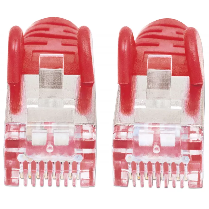 Intellinet Network komutācijas kabelis, Cat6, 3m, Sarkans, Copper, S/FTP, LSOH / LSZH, PVC, RJ45, Gold Plated Contacts, Snagless, Booted, Lifetime Warranty