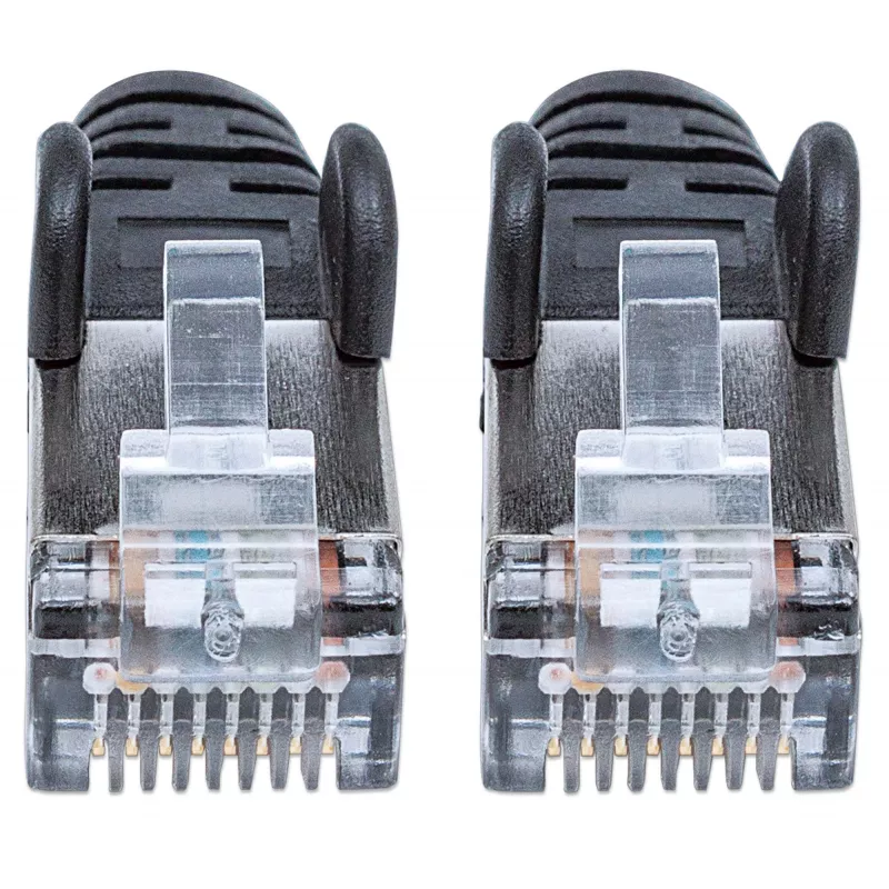 Intellinet tīkla komutācijas kabelis, Cat6A, 5 m, melns, varš, S/FTP, LSOH / LSZH, PVC, RJ45, apzeltīti kontakti, bez aizķeršanās, ar apaviem, mūža garantija