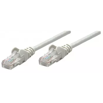 Intellinet tīkla komutācijas kabelis, Cat5e, 0,25 m, pelēks, CCA, SF/UTP, PVC, RJ45, apzeltīti kontakti, bezķērājains, ar uzmavu, mūža garantija