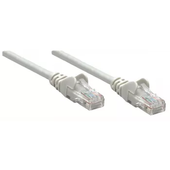 Intellinet tīkla komutācijas kabelis, Cat5e, 0,25 m, pelēks, CCA, SF/UTP, PVC, RJ45, apzeltīti kontakti, bezķērājains, ar uzmavu, mūža garantija