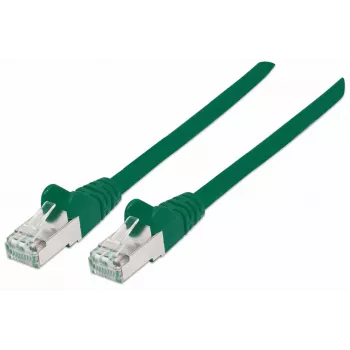 Intellinet tīkla komutācijas kabelis, Cat7 kabelis/Cat6A spraudņi, 1 m, zaļš, varš, S/FTP, LSOH/LSZH, PVC, RJ45, apzeltīti kontakti, bez aizķeršanās, ar uzmavu, mūža garantija