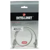Intellinet tīkla komutācijas kabelis, Cat5e, 0,5 m, pelēks, CCA, U/UTP, PVC, RJ45, zeltīti kontakti, bez aizķeršanās, ar uzmavu, mūža garantija