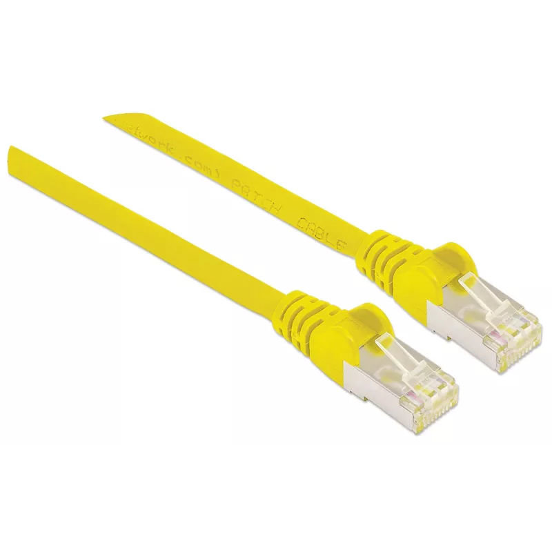 Intellinet tīkla paneļvads, Cat6A, 0,5 m, dzeltens, varš, S/FTP, LSOH / LSZH, PVC, RJ45, zeltīti kontakti, bez aizķeršanās, ar apavu, mūža garantija