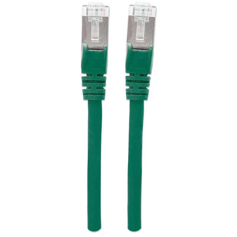 Intellinet Networks vadamais kabelis, Cat6A, 1m, zaļš, varš, S/FTP, LSOH / LSZH, PVC, RJ45, zeltīti kontakti, bez aizķeršanās, ar aizsargapvalku, mūža garantija