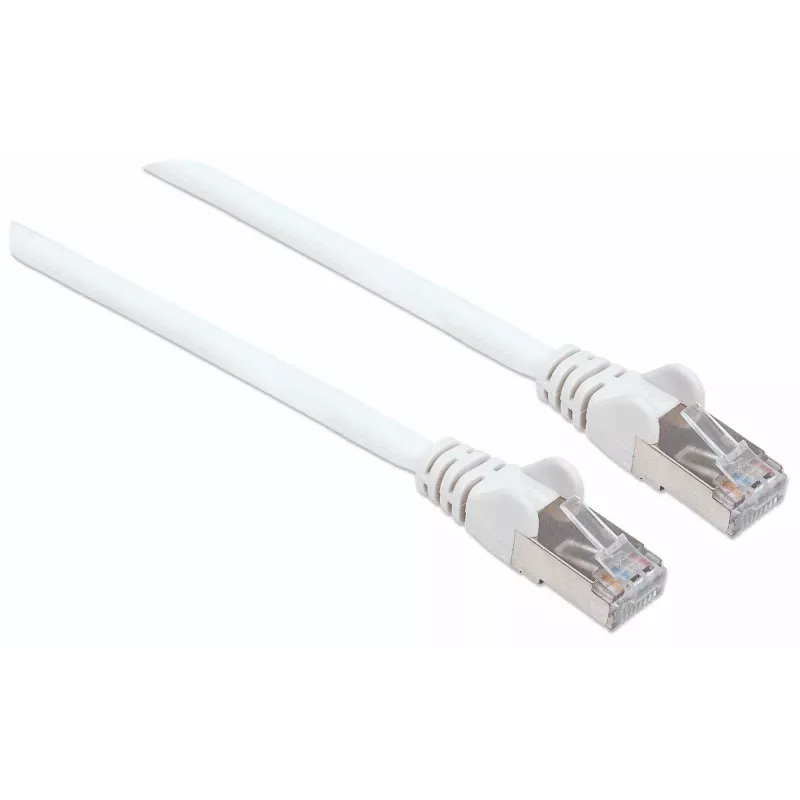 Intellinet tīkls komutācijas kabelis, Cat7 kabelis/Cat6A Plugs, 0.5m, balta, Copper, S/FTP, LSOH / LSZH, PVC, RJ45, Gold Plated Contacts, Snagless, Booted, Lifetime Warranty