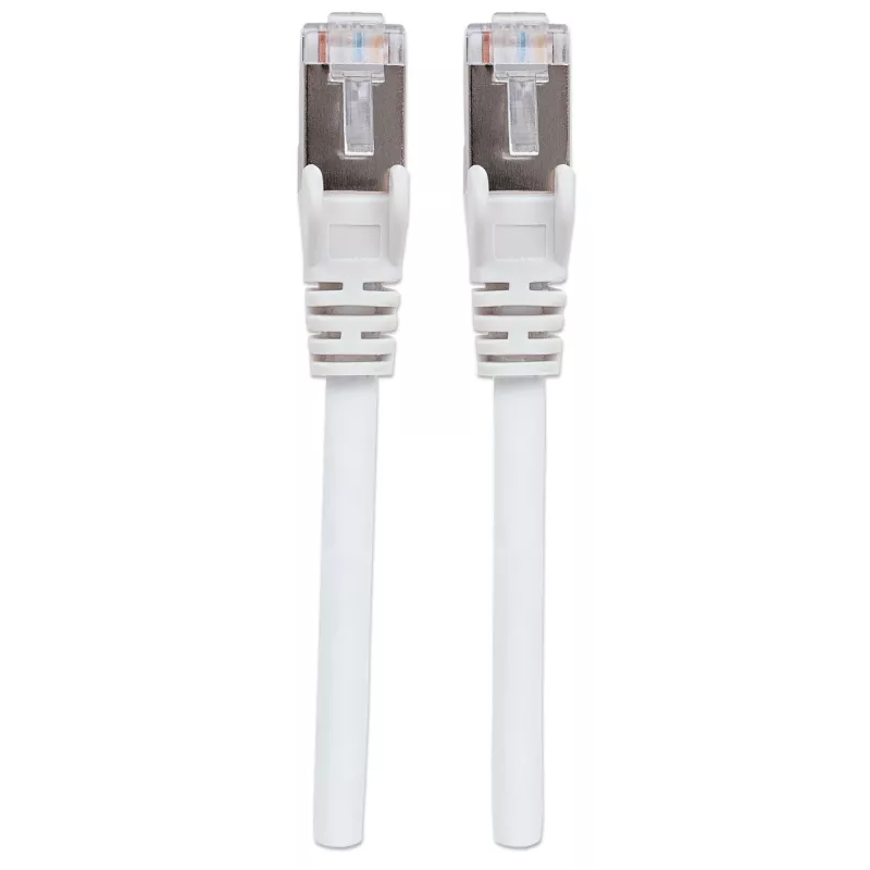 Intellinet tīkla vads, Cat6, 3m, balts, varš, S/FTP, LSOH / LSZH, PVC, RJ45, zeltīti kontakti, bezķērāja, ar aizsargapvalku, mūža garantija