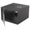 Intellinet 19 collu tīkla skapis – stiprināms pie sienas (Basic), 6U, 560 mm dziļš, melns, plakanā iepakojumā, maks. 50 kg, izmantojamais dziļums 500 mm, stikla durvis, statīvs, detaļas sienas montāžai (piem., skrūves un dībeļi) nav iekļautas