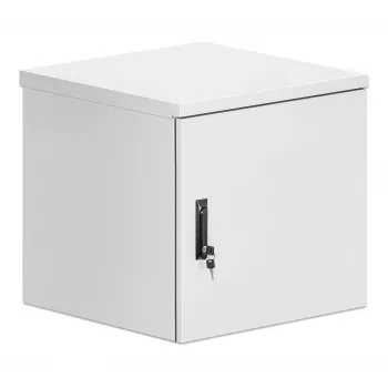 Intellinet Industrial IP55 19 collu sienas skapis ar integrētiem ventilatoriem, 12U 600 mm dziļums, uz jumta uzstādīts divu ventilatoru ventilācijas bloks, no putekļiem un ūdens aizsargāts korpuss, samontēts, gaiši pelēks RAL7035